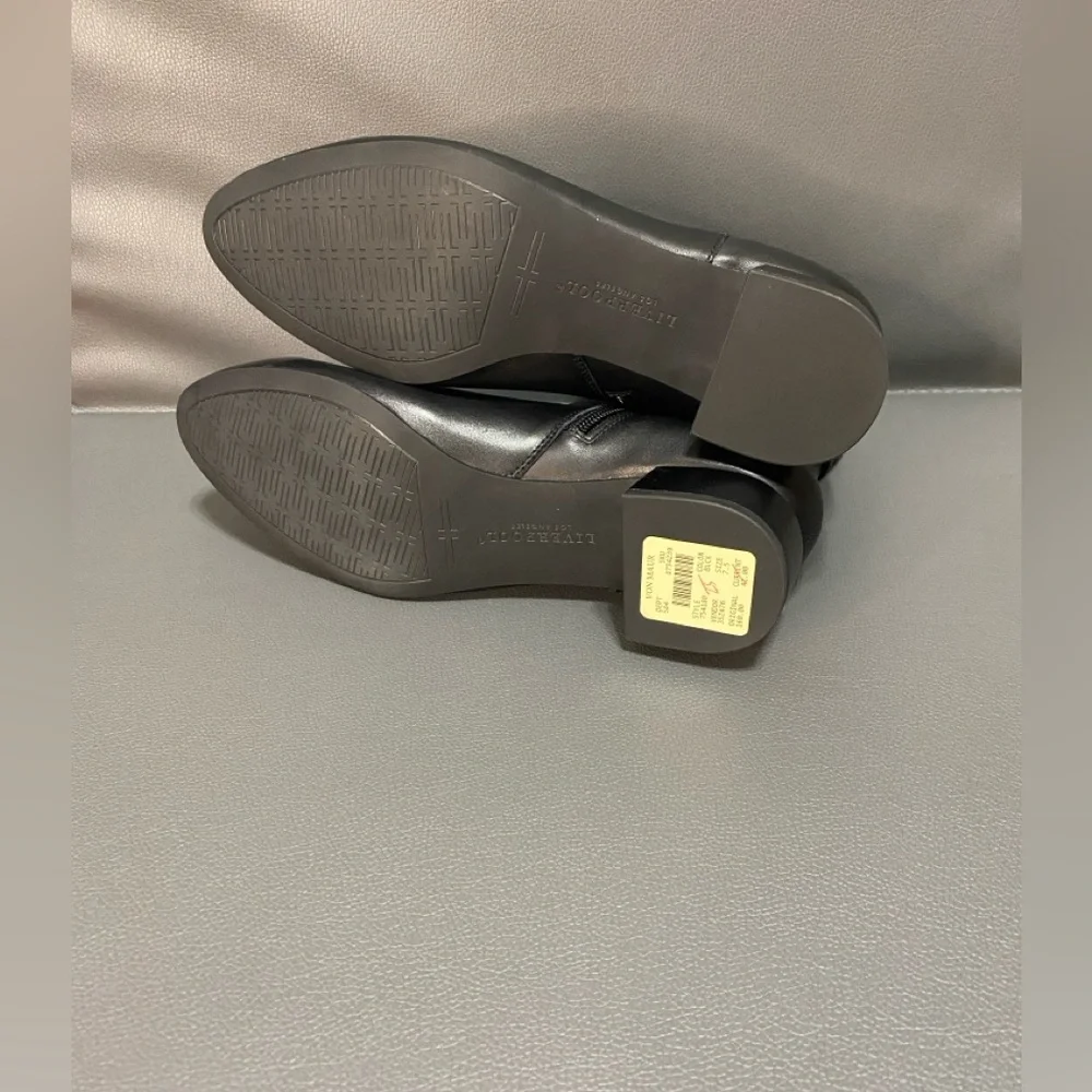 Liverpool Los Angeles Black Leather Ankle Boots - Picture 6 of 7